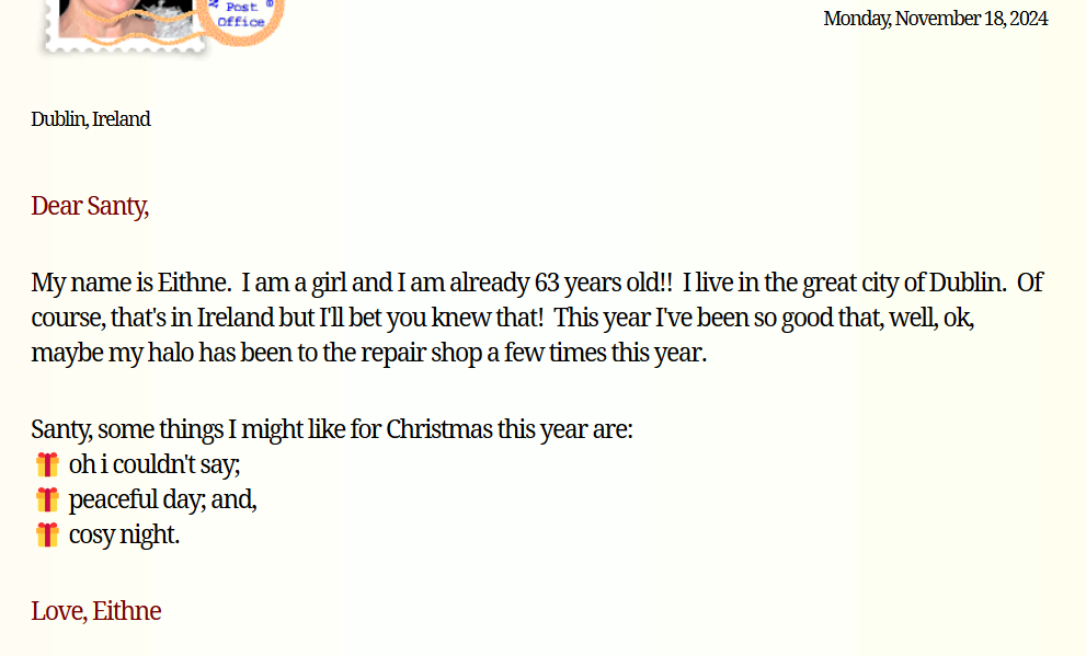 Generated letter